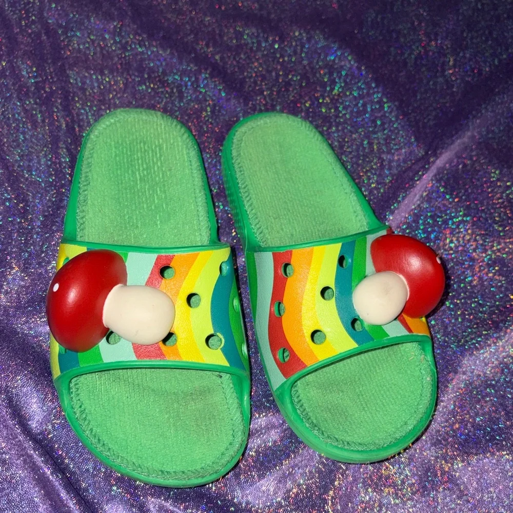 Toddler Zen Garden Terry Cloth Croc Slides